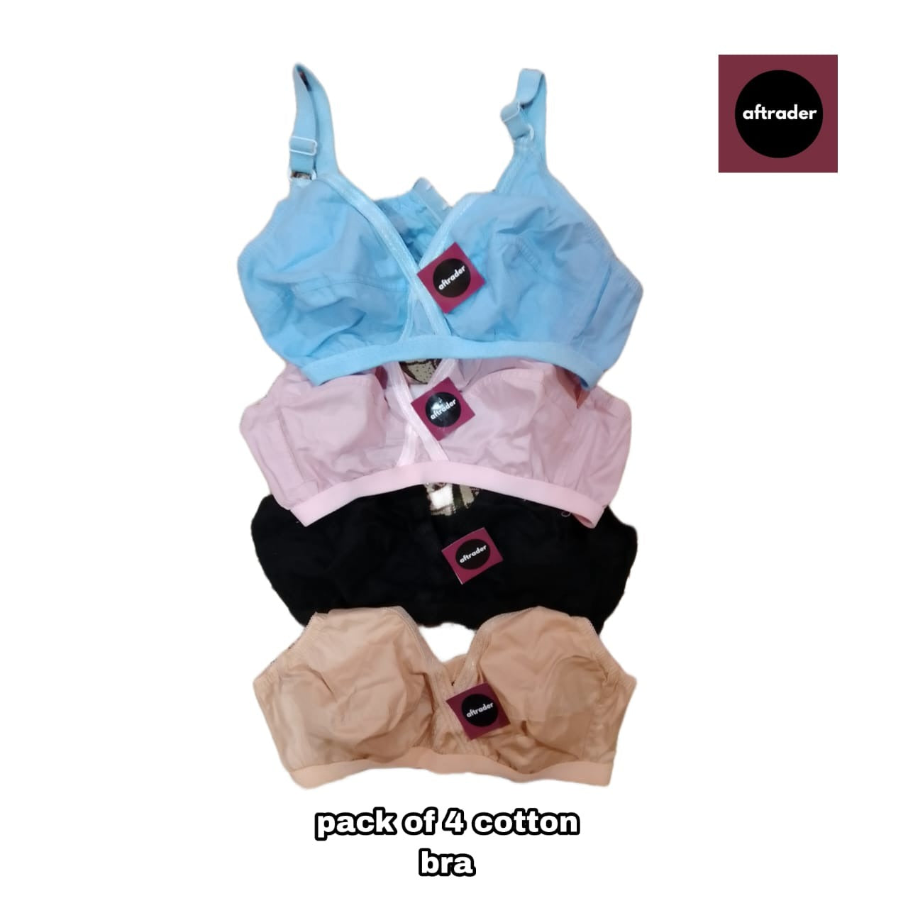 Pack of 4 and 2 Everyday Wear Cotton Non Padded Soft Bras and Comfortable Underwear for Women