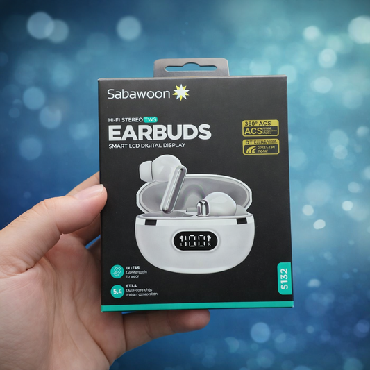 Sabawoon Smart Digital Display Wireless Earbuds